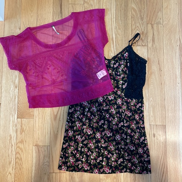 Free People mini floral slip, size large, good condition. - Picture 4 of 5